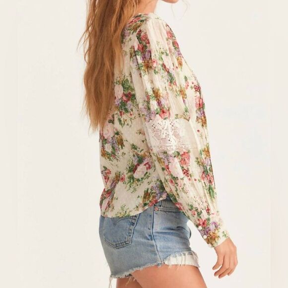 Loveshackfancy Merida Blouse in Beige - Picture 3 of 12